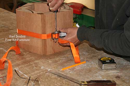 assembling vessel prior to glue up assembling vessel prior to glue up